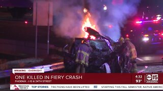 One person killed in fiery crash near I-10/I-17 split