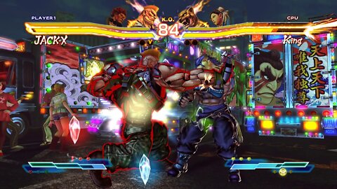 Street Fighter X Tekken: JACK-X & Akuma vs King & Chun-Li - 1440p No Commentary