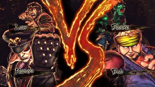 Street Fighter X Tekken: Kazuya (Swap Costume) & Law vs Bob & Blanka - 1440p No Commentary