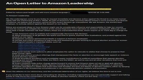Amazon Employees Write Letter to Leadership Demanding Company Cease Operations in Pro-Life States