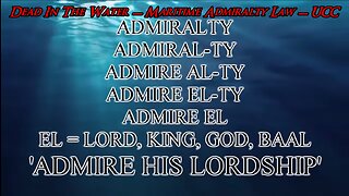 Dead In The Water - Maritime Admiralty Law - UCC