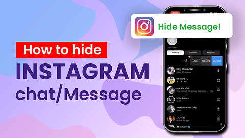 How to hide Instagram chat hide messages on Instagram