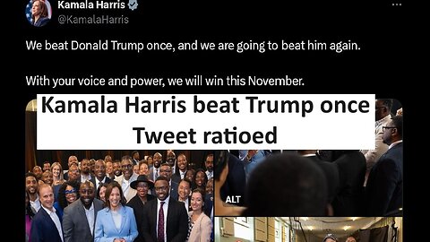 Kamala Harris beat Trump once tweet ratioed
