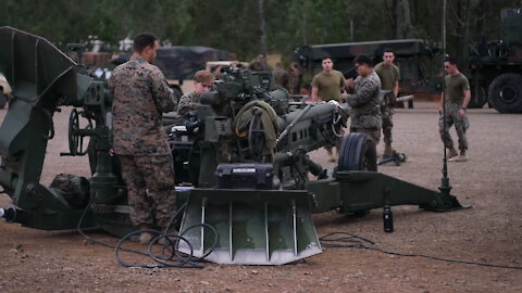 Talisman Sabre 21: Marines perform M777 Maintenance b-roll