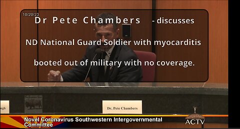 Dr. Peter Chambers - Discusses ND National Guard Soldier booted from military due to myocarditis