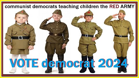 communist democrats teaching children the RED ARMY