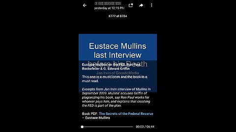 Documentary: Eustace Mullins and the Federal Reserve