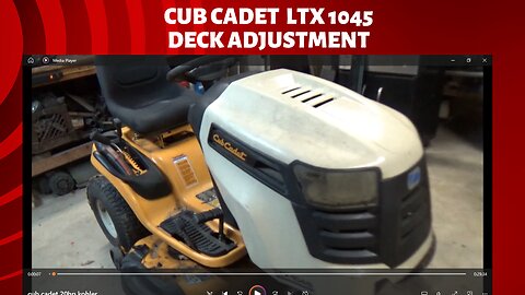 cub cadet LTX1045, deck height problems