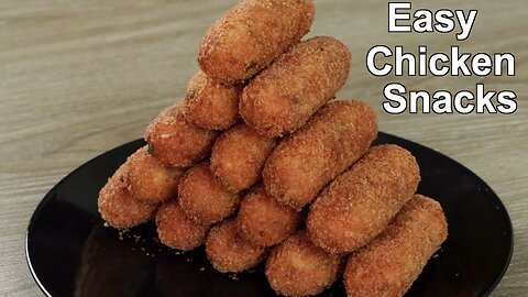 Chicken Snacks recipe Easy | Delicious Bread Roll with chicken and potato