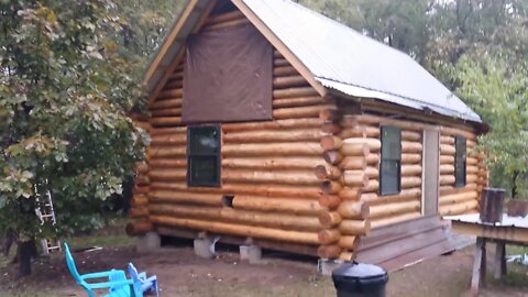 Off Grid Log Cabin Build #23 Plywood Subfloor Layout