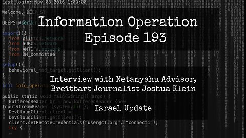 Information Operation with Josh Klein - Israel Update 10/31/23