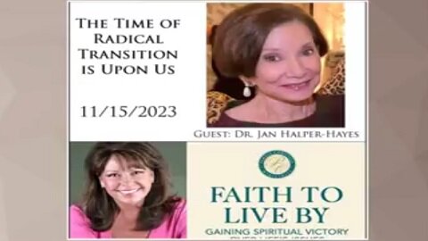 DR. JAN HALPER-HAYES: THE TIME OF RADICAL CHANGE IS UPON US!