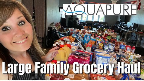 LARGE FAMILY MEGA ONCE A MONTH GROCERY HAUL $1100.00 🤩 || CLEAN WITH ME AQUAPURE Free of PESTICIDES