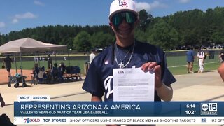 Arizona 12-year-old to compete in Taiwan with Team USA Baseball