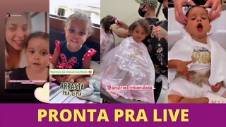 ANDRIELLY na Live com Anna Catarina e Aiane Freitas | Joyce leva Andrielly pro Salão de Beleza