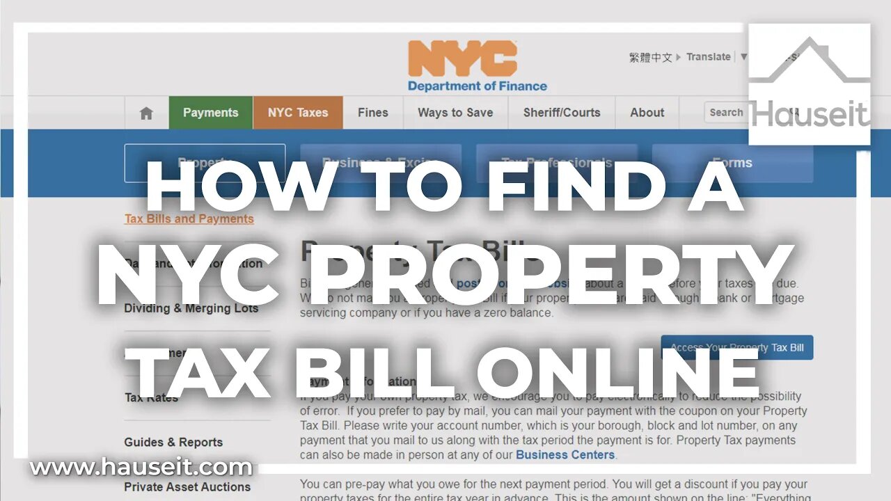 How to Easily Look up NYC Property Taxes Online [Tutorial](02)