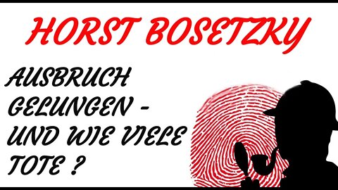 KRIMI Hörspiel - Horst Bosetzky - AUSBRUCH GELUNGEN - UND WIE VIELE TOTE ?