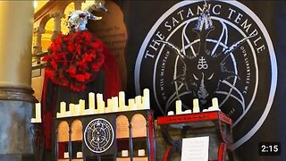 Satanic Christmas Baphomet Display at Iowa State Capitol Vandalized by Angry Christian