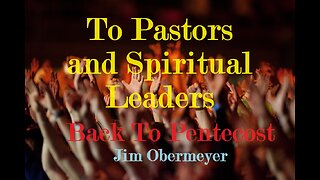 Message to Pastors and all Christians