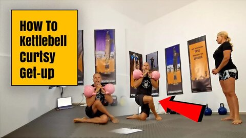 How to Kettlebell Reverse Curtsy Get-up CAVEMANROM