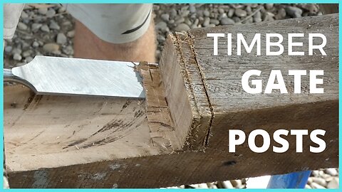 How To Install Recycled Timber Posts For A Gate | No Music | No Talking