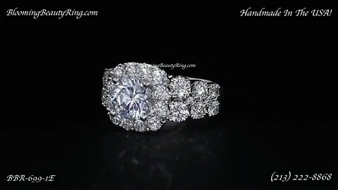 BBR 699-1E Diamond Engagement Ring By Blooming Beauty Ring Company
