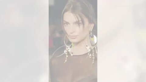 Video: Emily Ratajkowski dons sheer ensemble during Tony Burch show