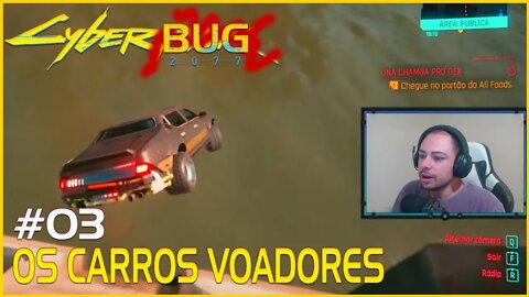 CYBERPUNK 2077 - BUG DO CARRO VOADOR + MERGULHANDO COM O CARRO!