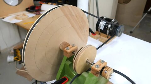Making big V-belt pulleys from plywood