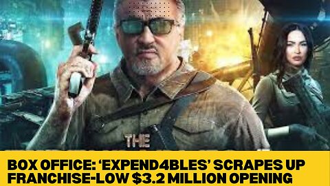Box Office: ‘Expend4bles’ Scrapes Up Franchise-Low $3.2 Million Opening Day #JasonStatham