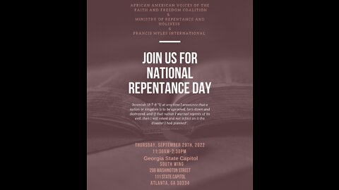 GA National Repentance Day 09-29-2022