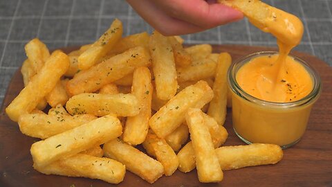 Potato Fries&Cheese Sauce at Home