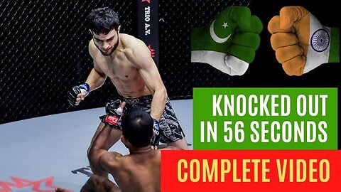 Pakistani ufc fighter knocked indian in 56 seconds | Ahmed Mujtaba Knocked Rahul Raju | Video
