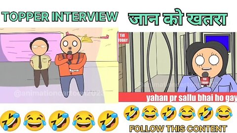 Tag your Topper Friends 😂// Jaan ka khatra 🤦 funny Cartoon Animation Video 😂