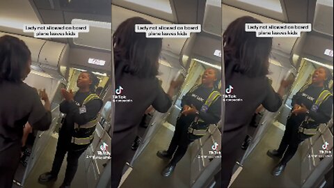 Black Woman Runs Through Airport Gate Leaving Her Children And Demands To Be Able To Fly!