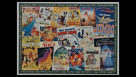 Disney Vintage Movie Posters 1000 Piece Jigsaw Puzzle Time Lapse