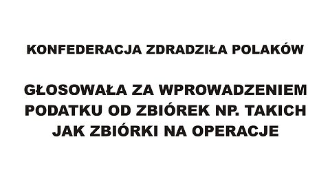 KONFEDERACJA ZDRADZILA POLAKOW