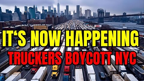 Minutes ago - Truckers Ban Together to Boycott NYC Deliveries after Trump Fined.. 2/21/24..