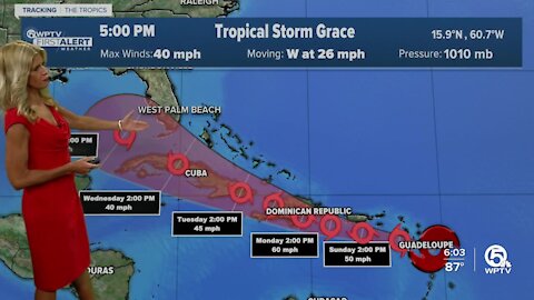 Tropical Storm Grace weakens, remnants of Fred bringing rain to South Florida