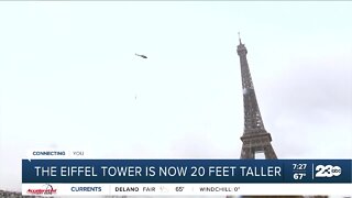 The eiffel tower is now 20 feet taller