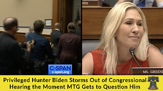 Privileged Hunter Biden Storms Out of Congressional Hearing the Moment MTG Gets to Question Him