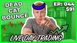 Using Webull for Day Trading Live (Dead Cat Bounce Strategy $WBA) | EP 044