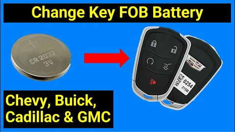 ✅ How to Change Key Fob Battery for Chevy, Buick, Cadillac, GMC Remotes. XT4, XT5, XT6, Escalade
