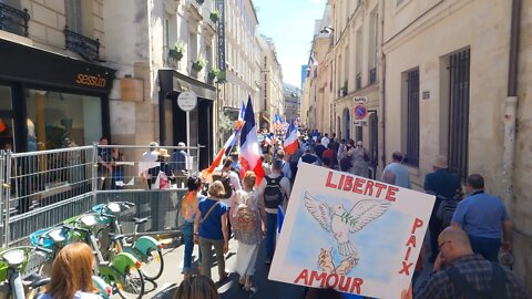 Marche nationale pour les libertés place du Palais Royal à Paris le 02-07-2022 - Vidéo 7