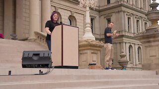 Pro-choice rally brings hundreds to Michigan's Capitol on Saturday