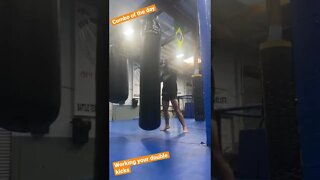 Muay Thai Double Kicks working on the Revgear Heavy Bag