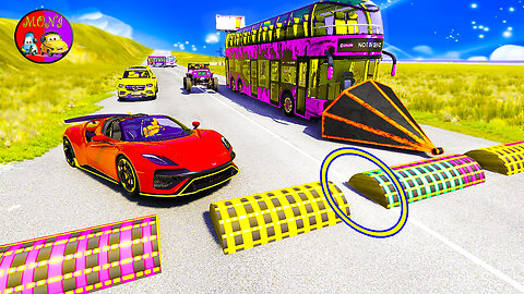 Cars vs Unfinished Speed Bump #16 BeamNG.Drive