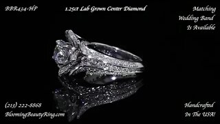 High Polish Large Original Blooming Beauty Ring BBR434-HP With Lab Grown Diamond