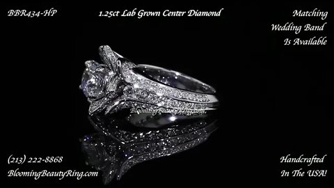 High Polish Large Original Blooming Beauty Ring BBR434-HP With Lab Grown Diamond