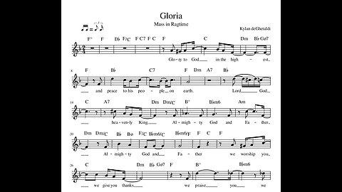 Mass in Ragtime - Original Composition by Kylan deGhetaldi